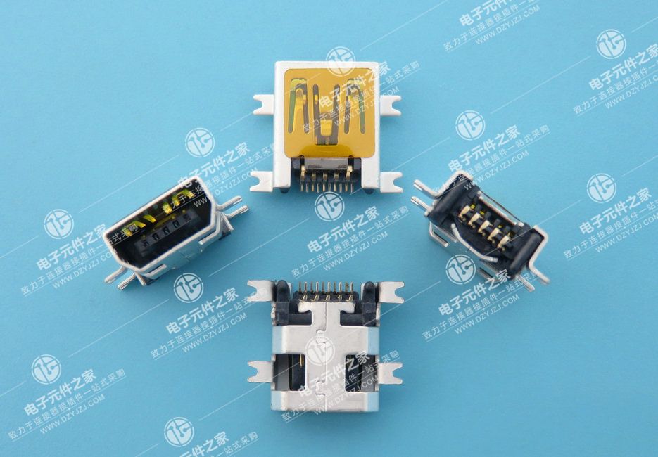 MINI USB 10PIN 沉板1.0 SMT