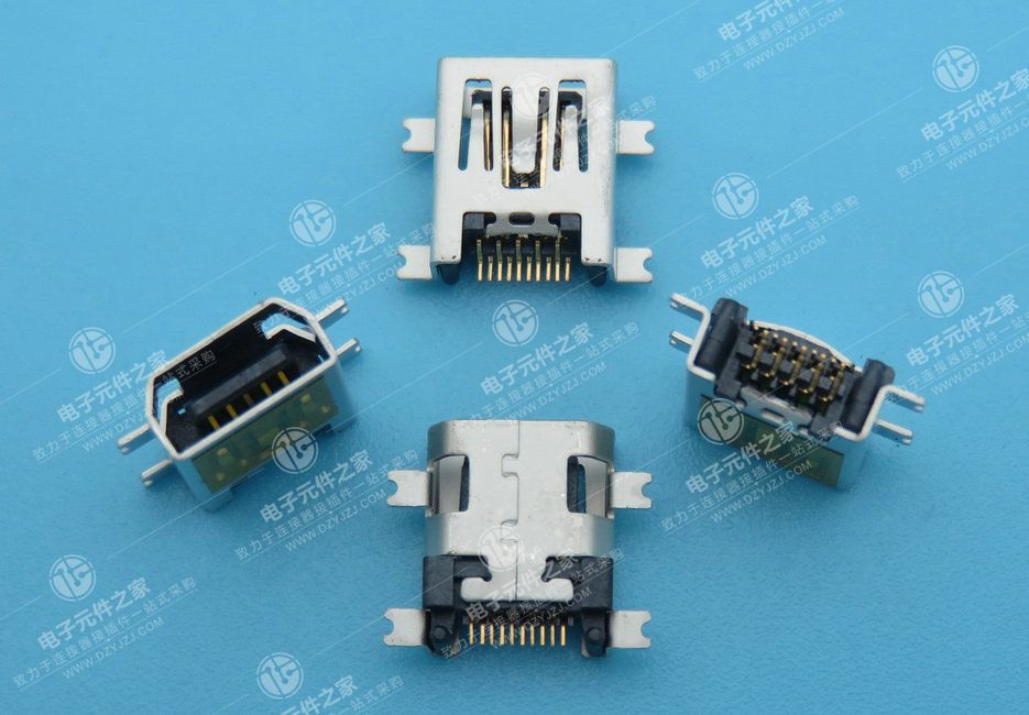 MINI USB 10PIN 沉板1.0 SMT