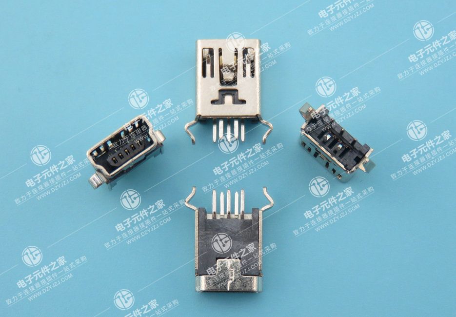 MINI USB 5PIN 180°DIP 弯脚