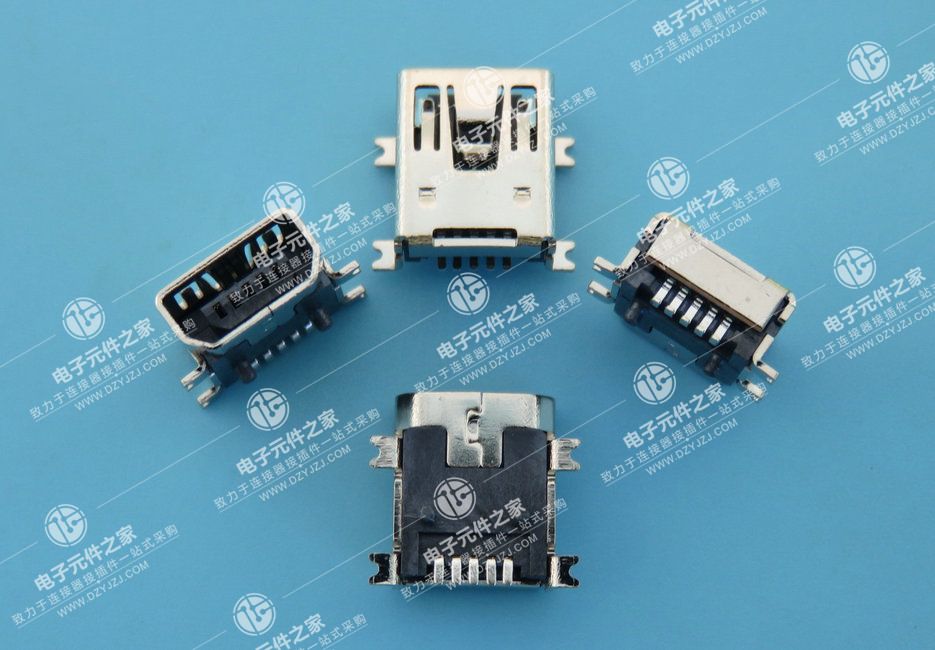 MINI USB 5PIN AB口 SMT TYPE