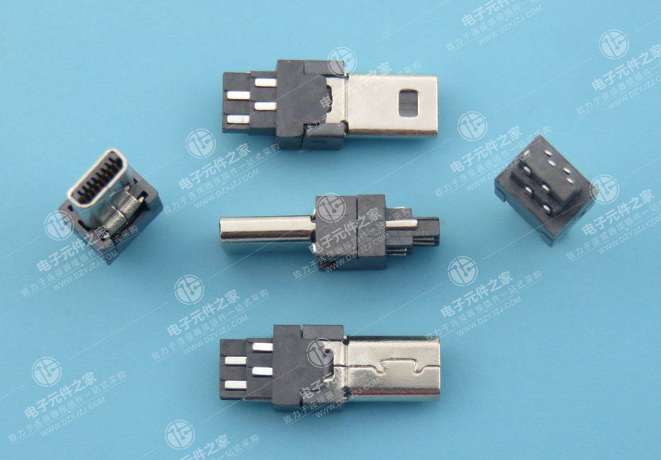 MINI USB 8P 焊线公头