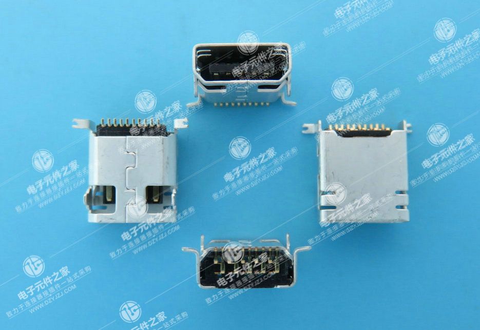 MINI USB 10P母座  前插后贴 
