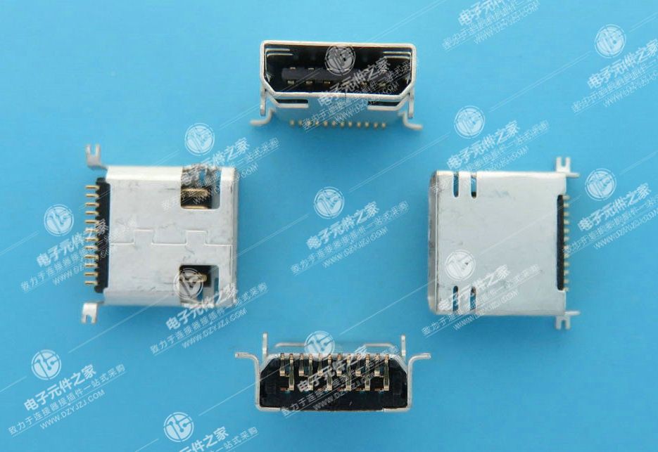 MINI USB 12P母座  前插后贴 
