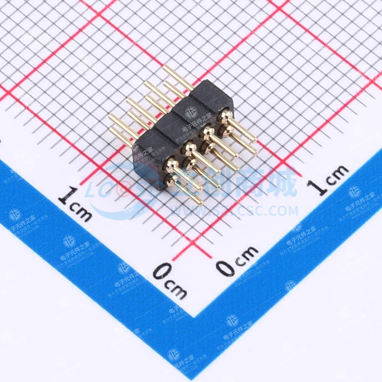 2x4P 间距:2mm 圆针 直插