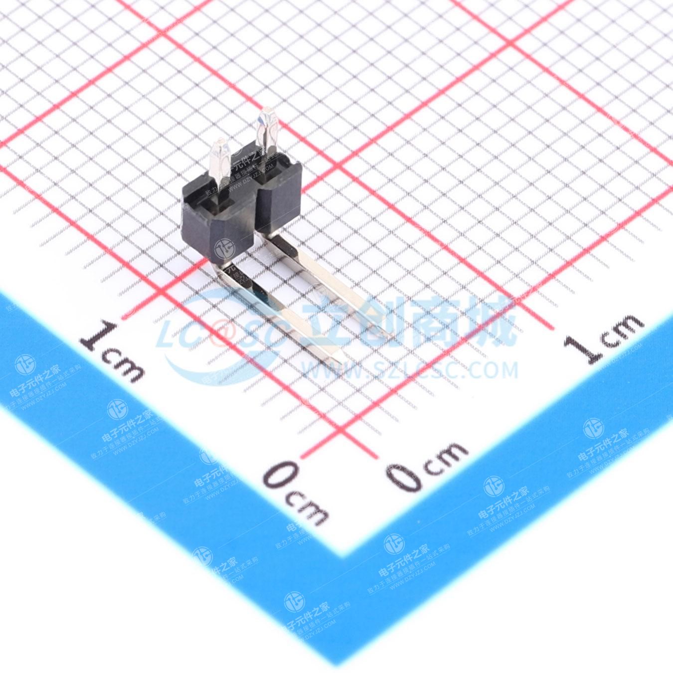 1x2P 间距:2.54mm 方针 弯插