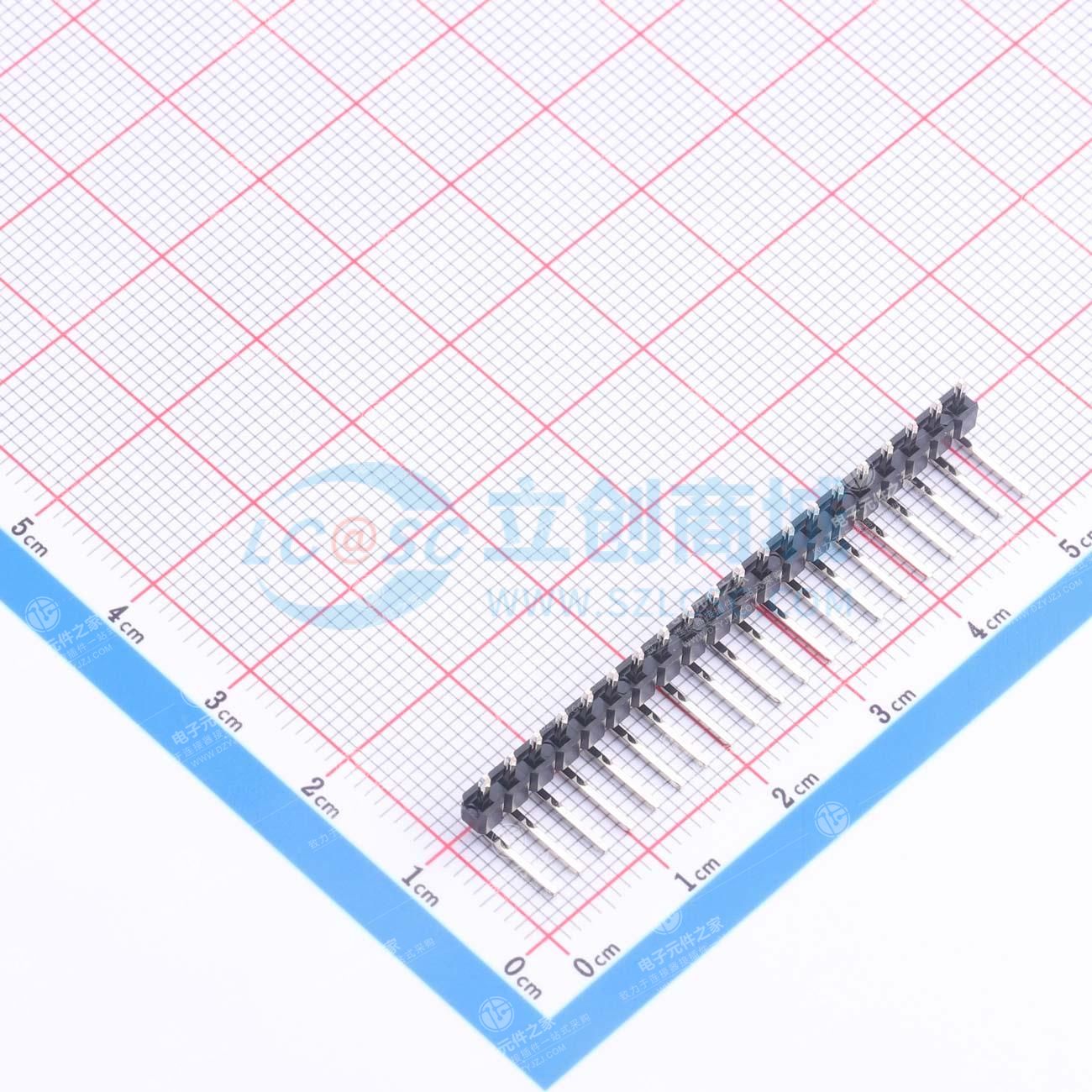 1x20P 间距:2.54mm 方针 弯插
