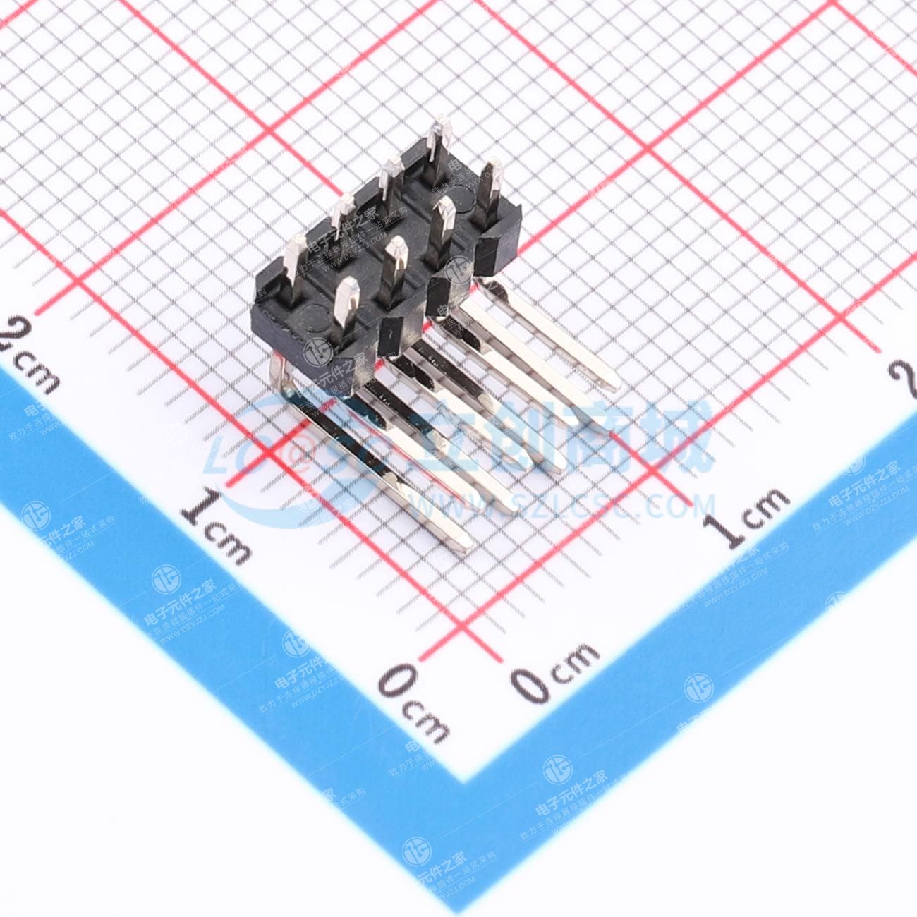 2x4P 间距:2.54mm 方针 弯插