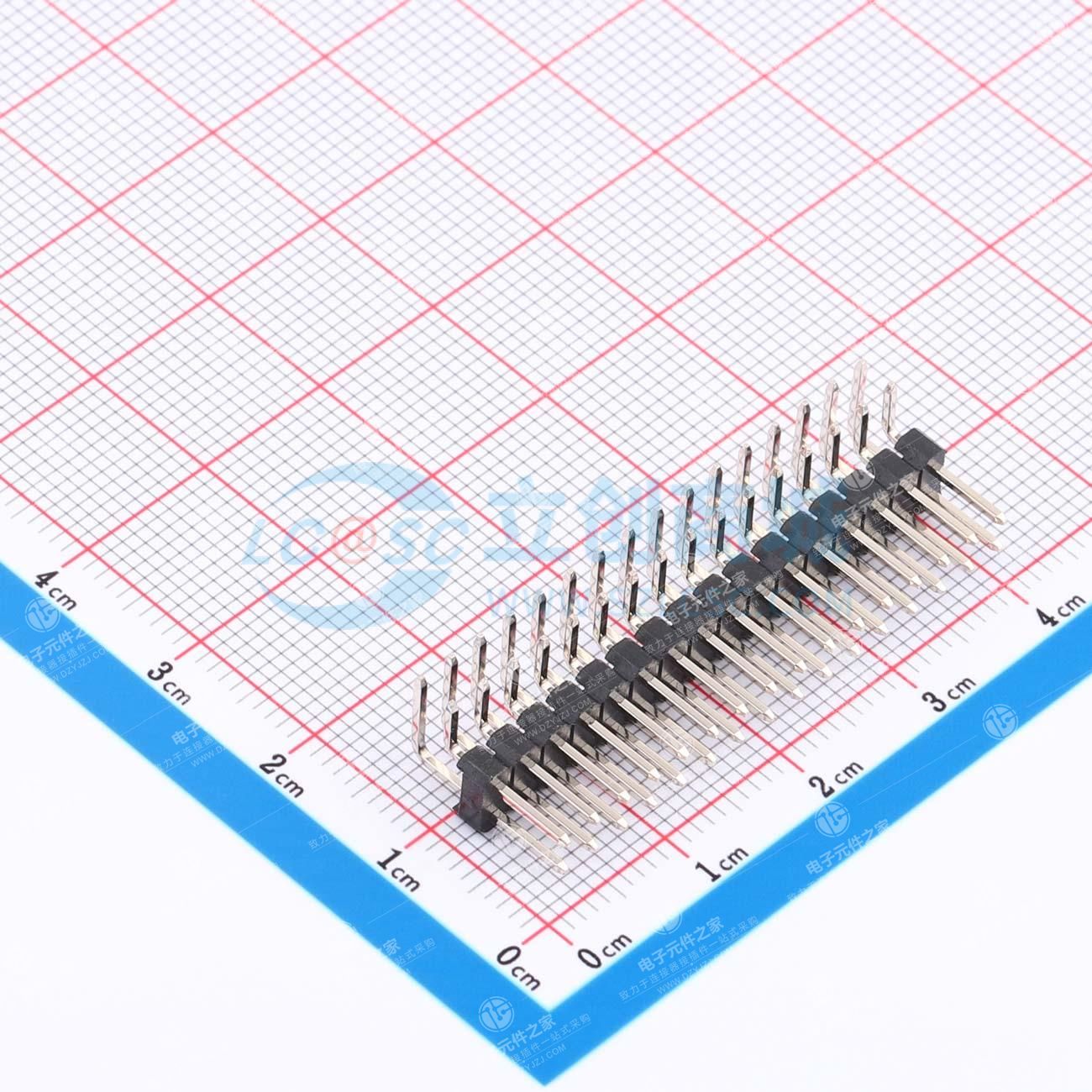 2x16P 间距:2.54mm 方针 弯插