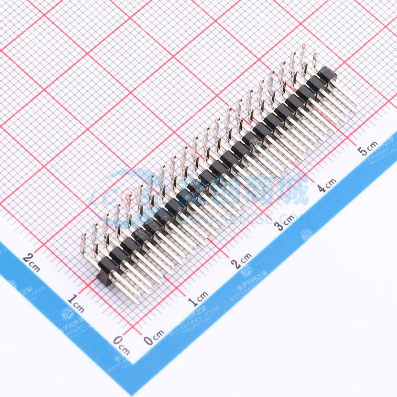 2x21P 间距:2.54mm 方针 弯插