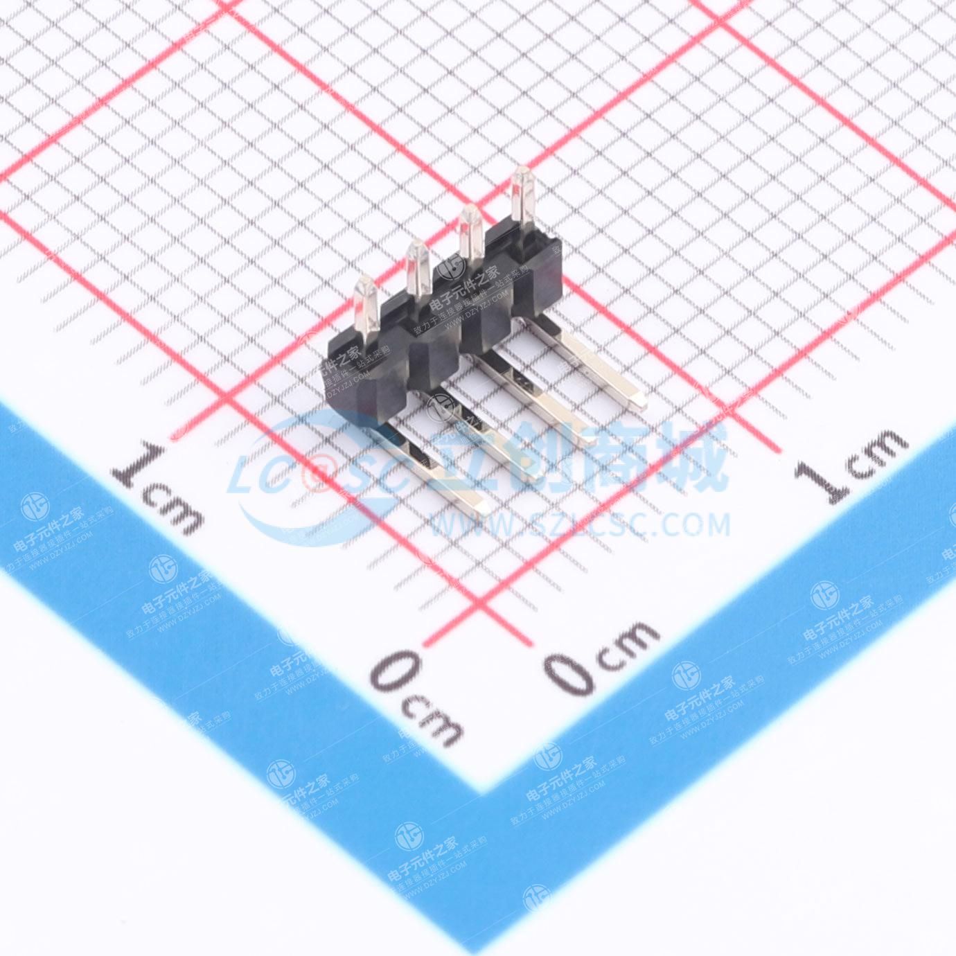 1x4P 间距:2mm 方针 弯插
