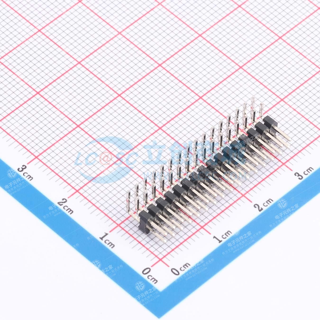 2x16P 间距:2mm 方针 弯插