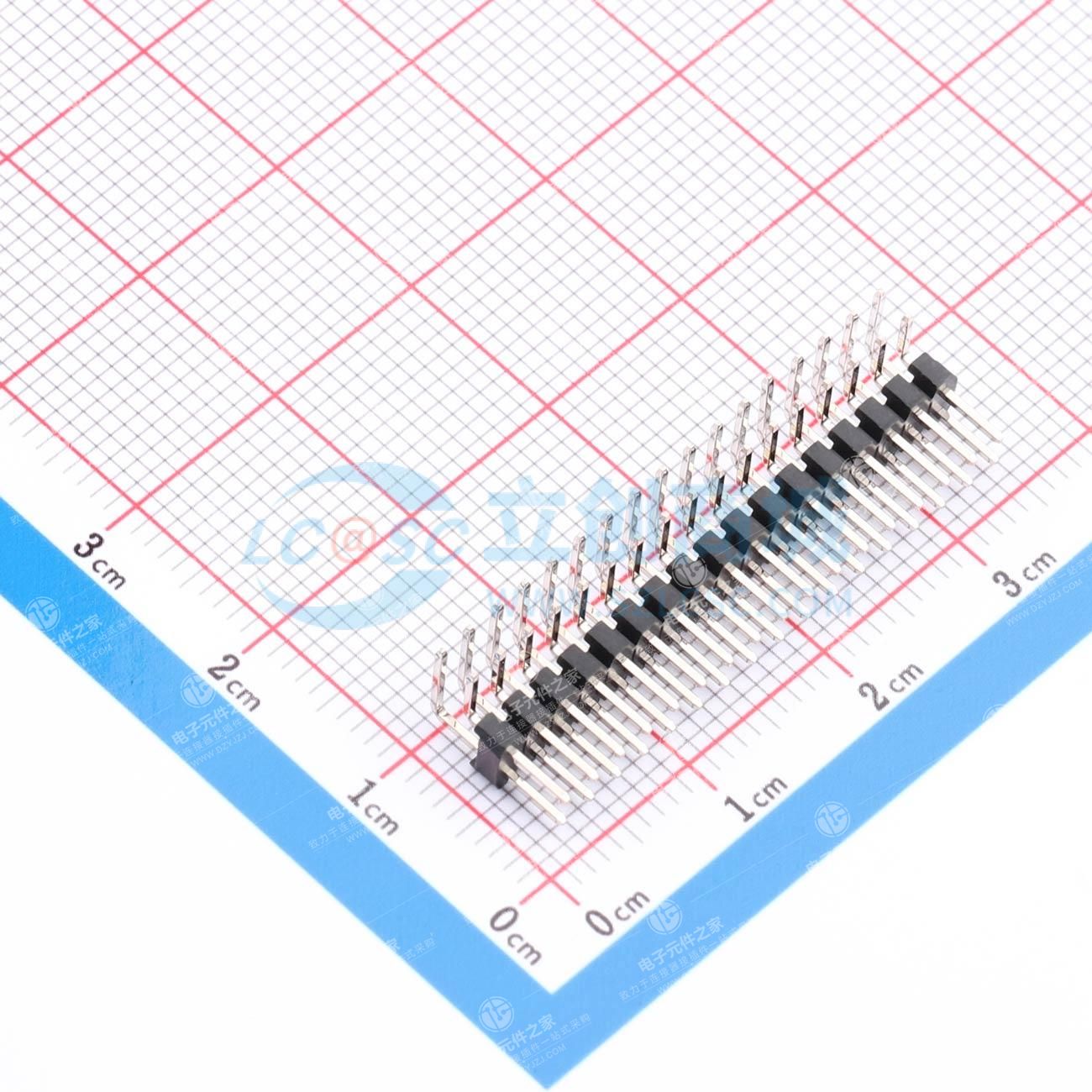 2x17P 间距:2mm 方针 弯插