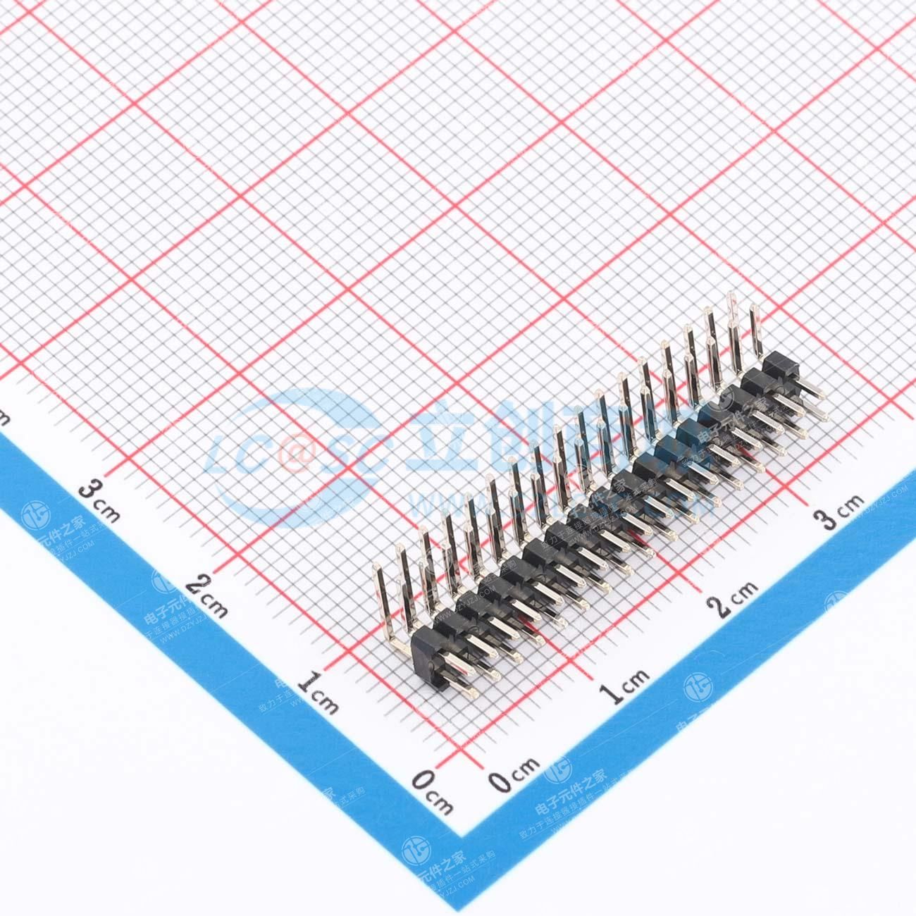 2x17P 间距:2mm 方针 弯插