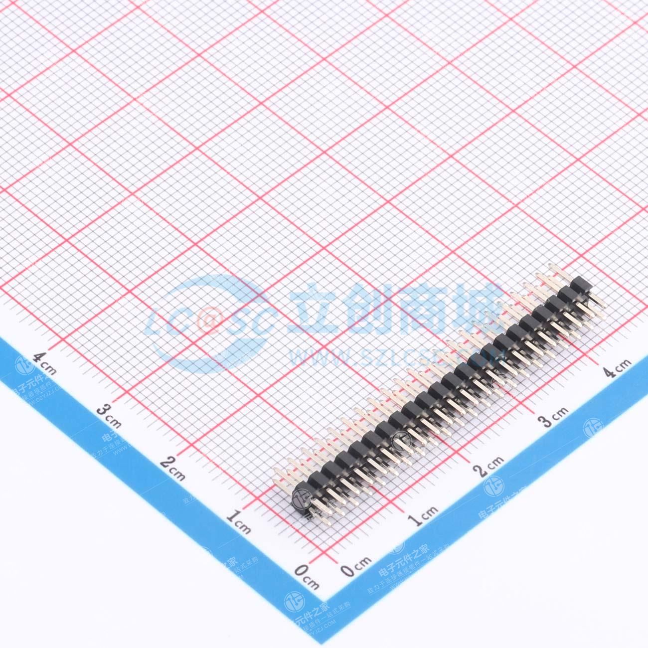 2x22P 间距:2mm 方针 直插