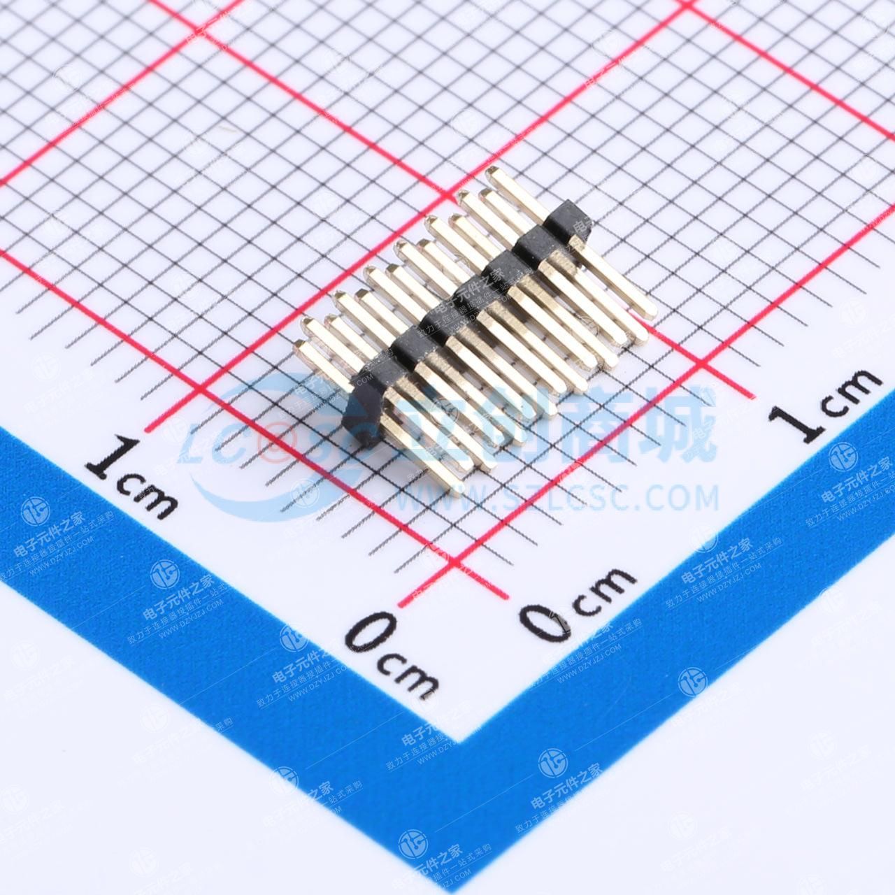 2x7P 间距:1.27mm 方针 直插
