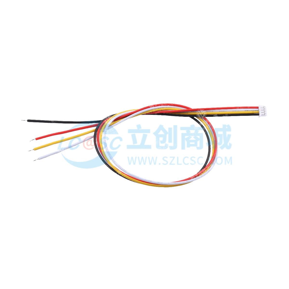 MX1.25mm-4P端子线 单头镀锡3mm 线长300mm 28AWG
