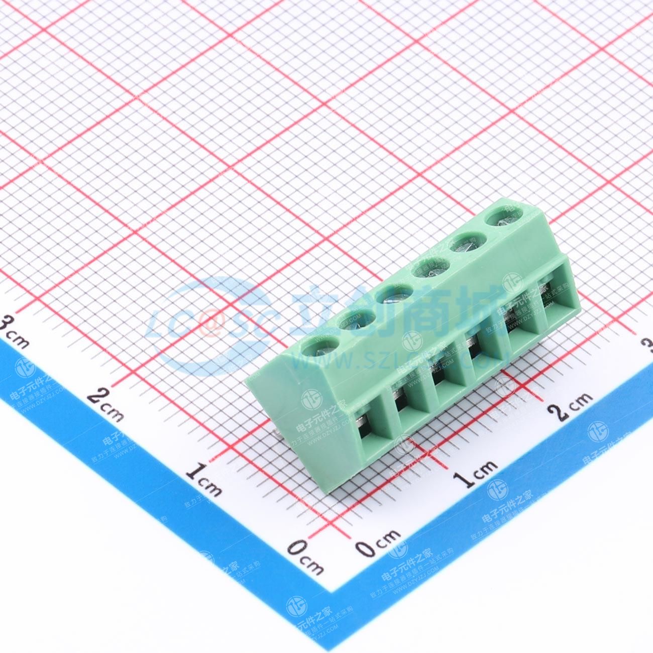 1x6P 3.81mm 直插 排数:1 每排P数:6