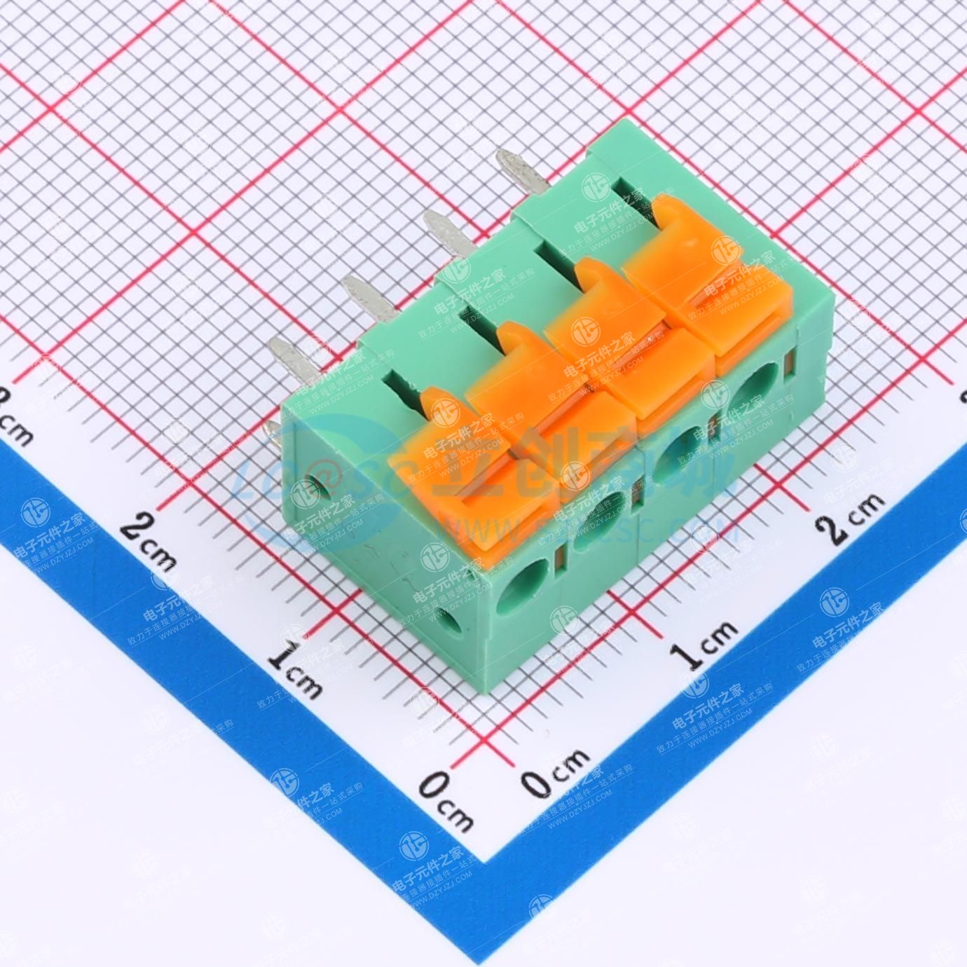 1x4P 5.08mm 每排P数:4 排数:1