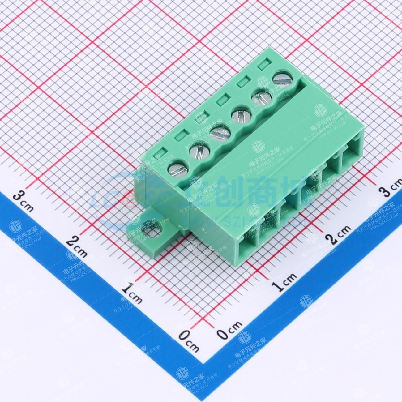 螺丝固定 1x6P 3.81mm 排数:1 每排P数:6