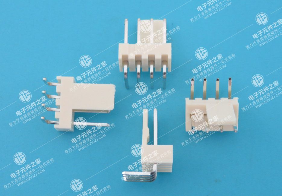 2.54PH 4P 弯针 防呆