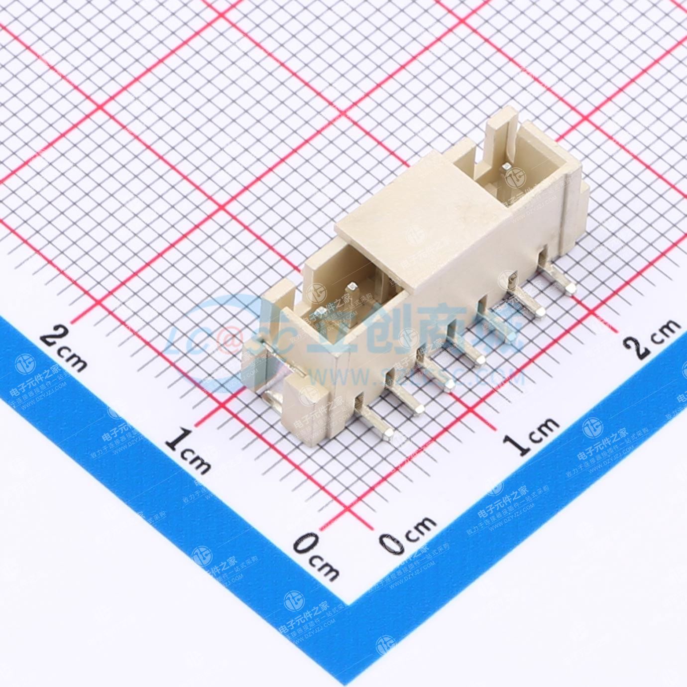 象牙白 1x7P 间距:2.5mm 立贴 系列:XH