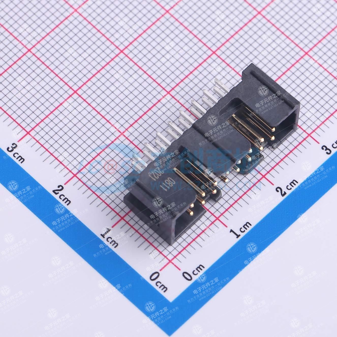 2x8P 间距:2.54mm 直插 系列:RA