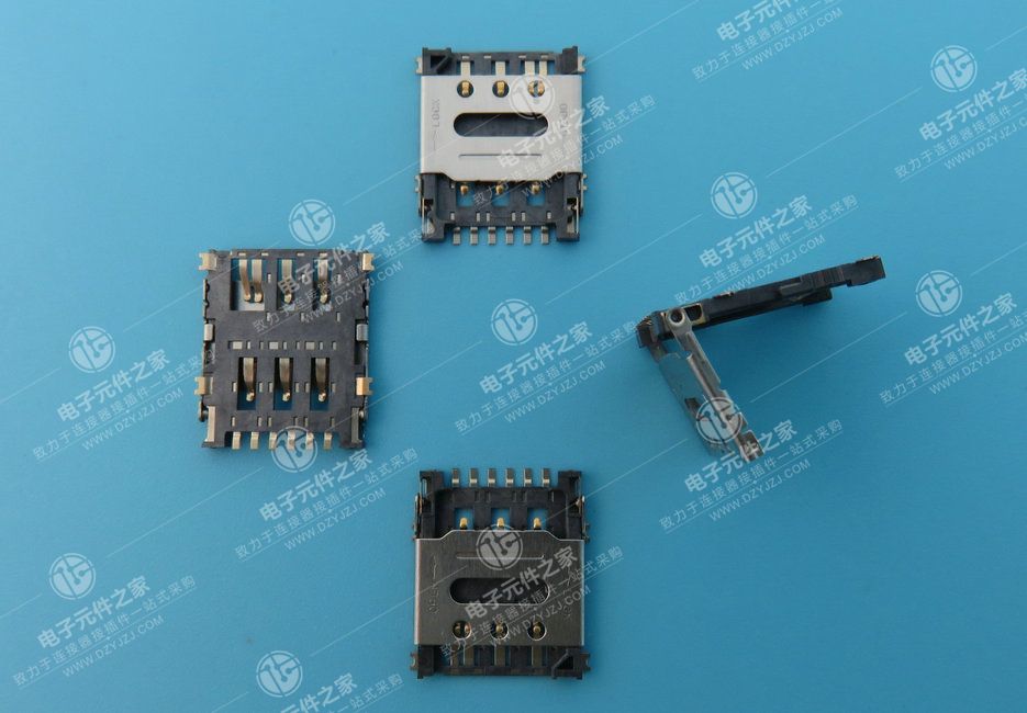 NANO SIM 6P掀盖1.4H 带检测PIN