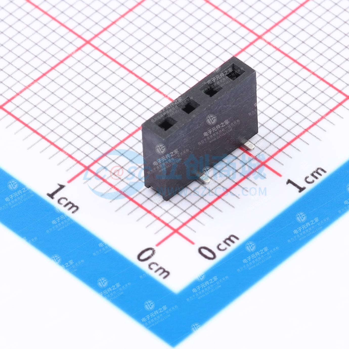 1x4P 间距:2.54mm 立贴