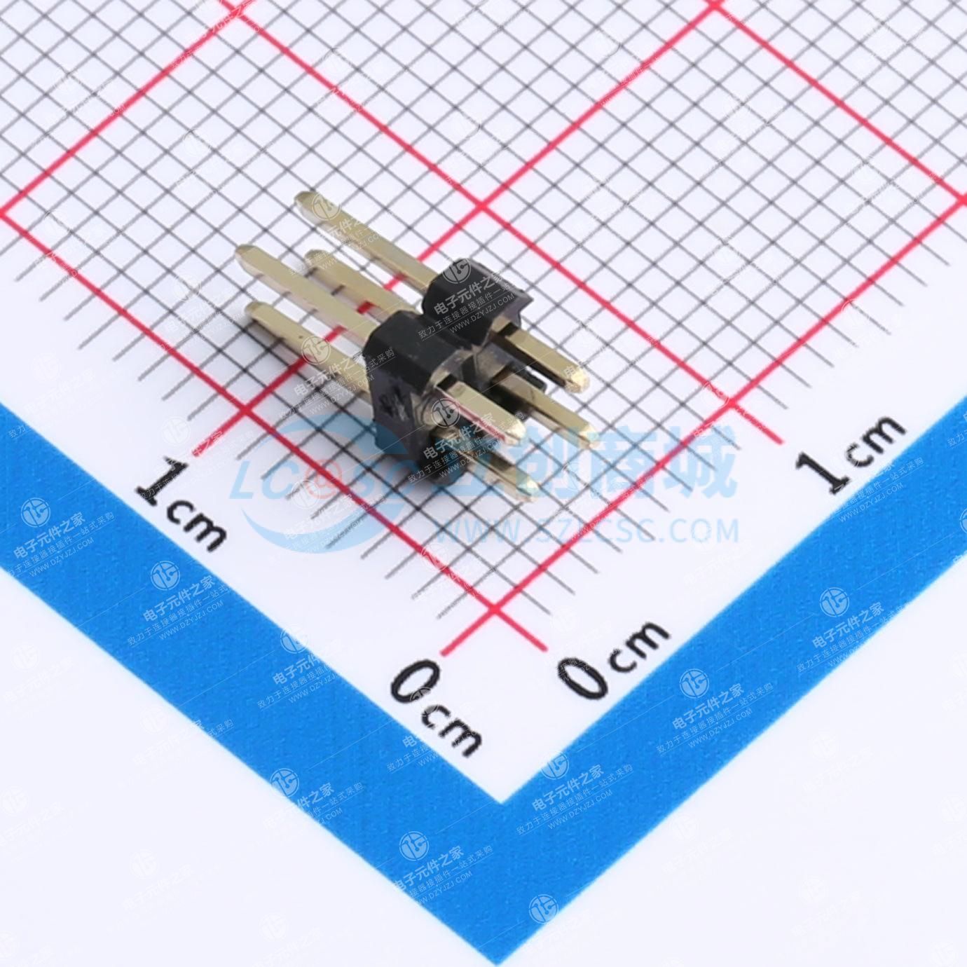 2x2P 间距:2.54mm 方针 直插