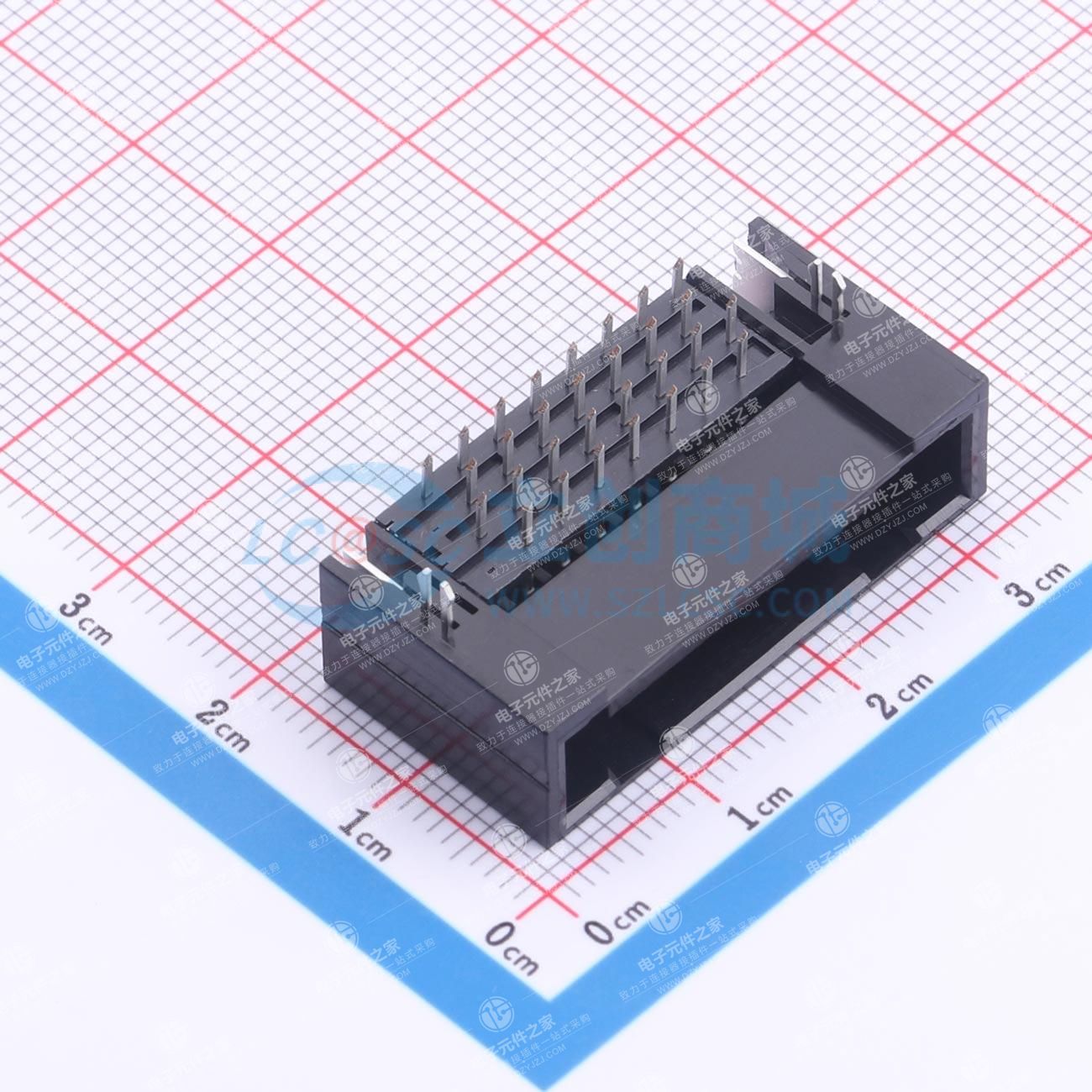 PIN:30P 间距:1.27mm 弯插