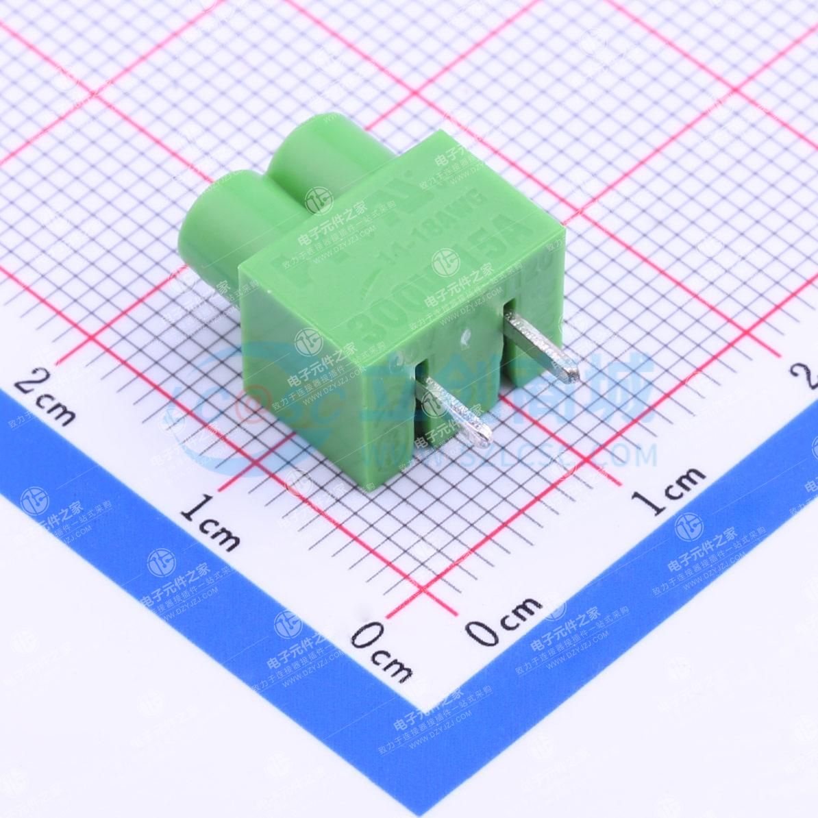 1x2P 5mm 直插 排数:1 每排P数:2