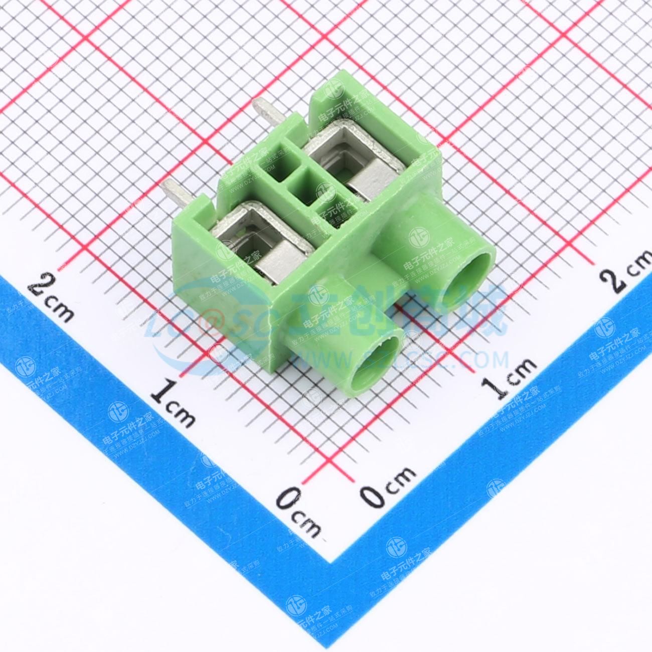 1x2P 7.5mm 直插 排数:1 每排P数:2