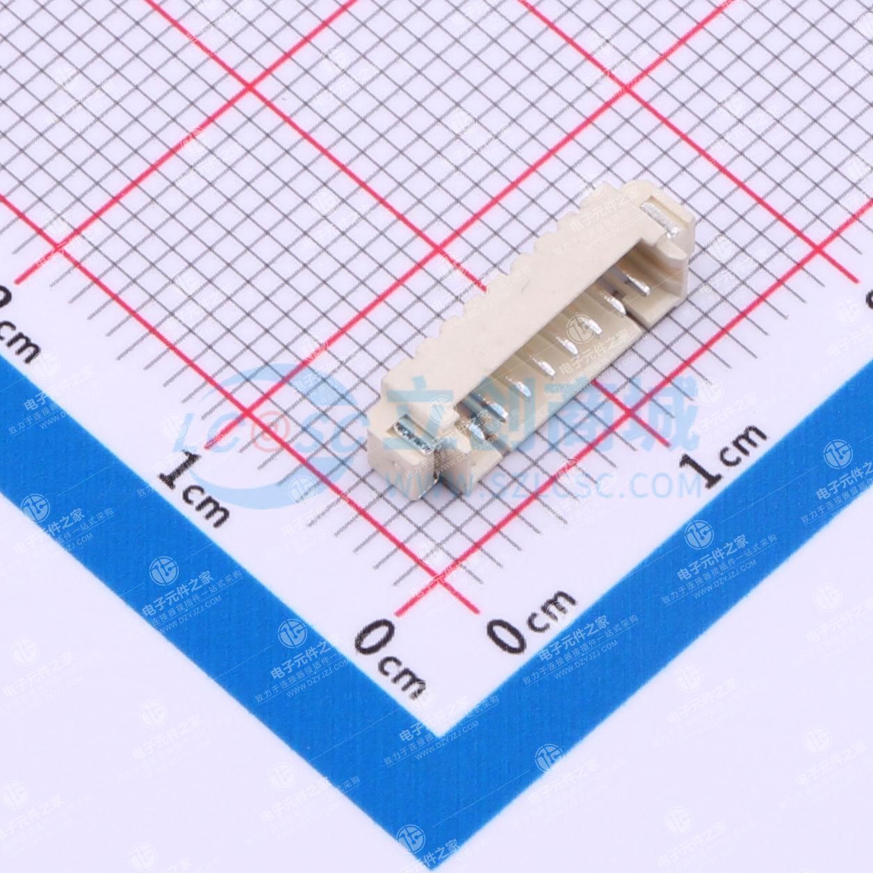 1x8P 1.25mm 卧贴