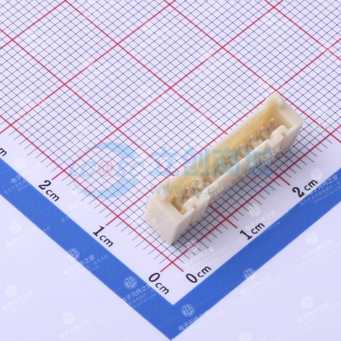 1x10P 间距:2mm 卧贴