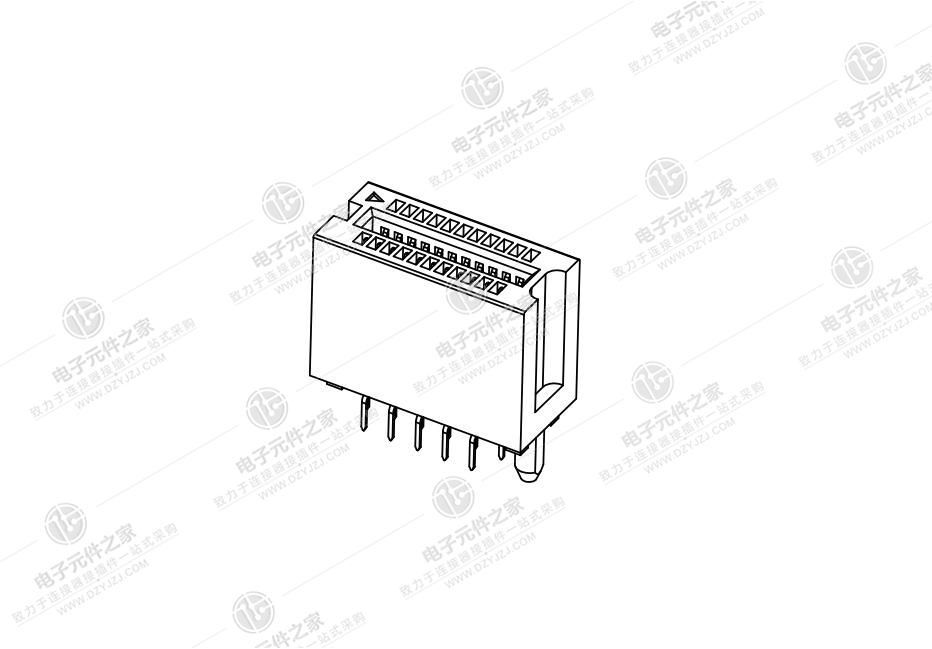 PCI-E 22P DIP=2.5mm 单导柱式
