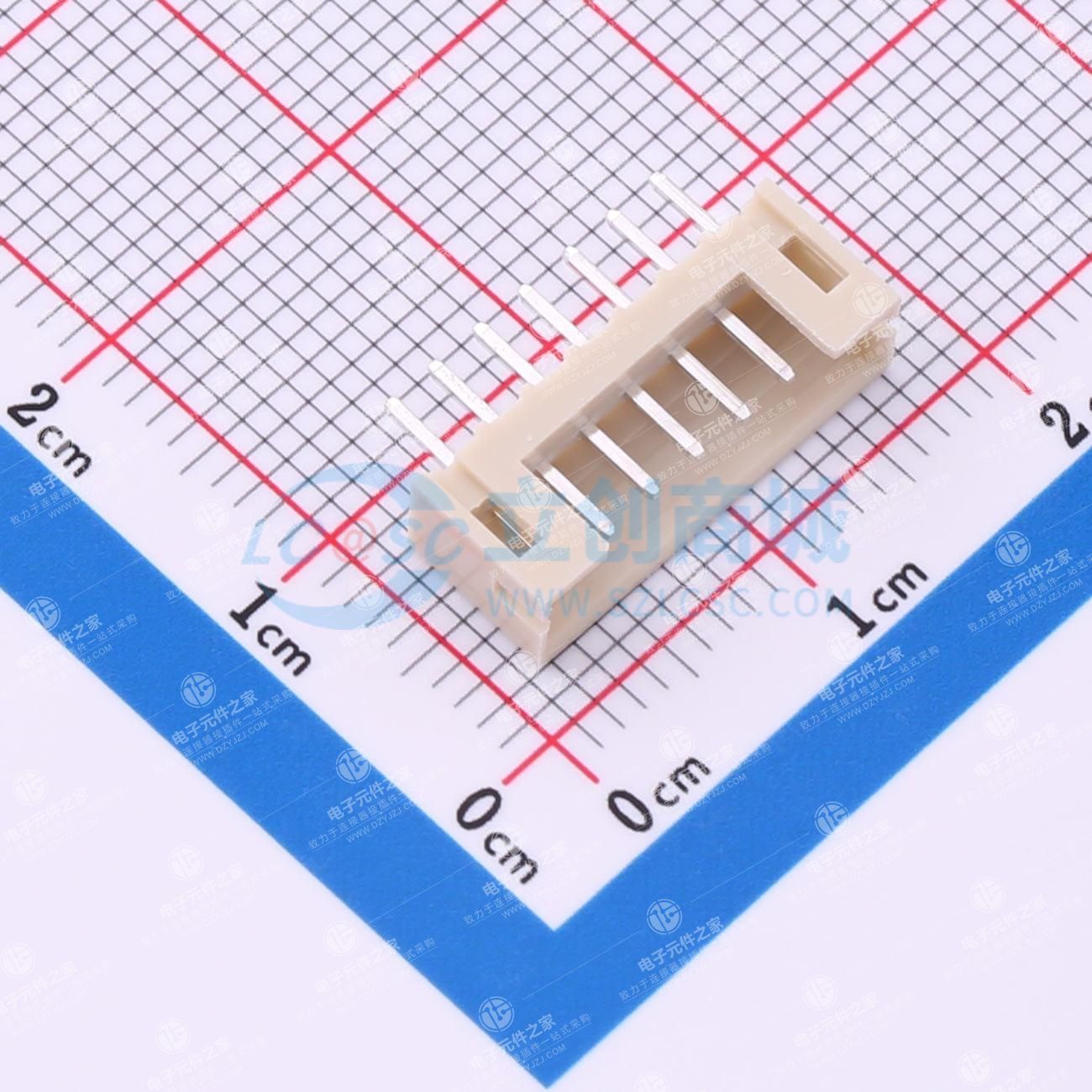 1x7P 间距:2mm 直插 系列:PH