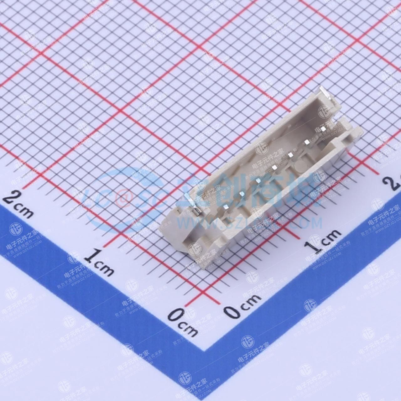1x7P 间距:2mm 卧贴 系列:PH