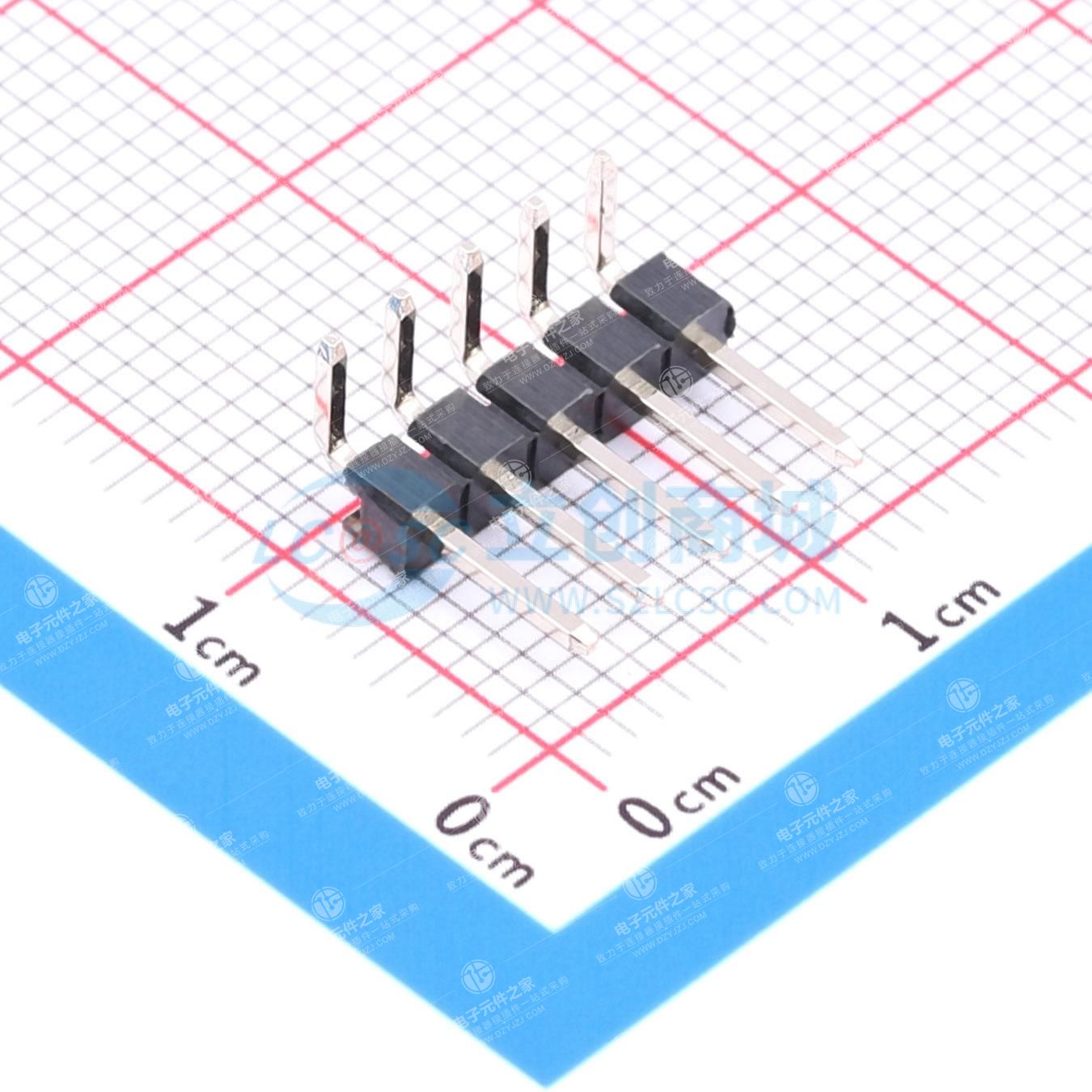 1x5P 间距:2.54mm 方针 弯插
