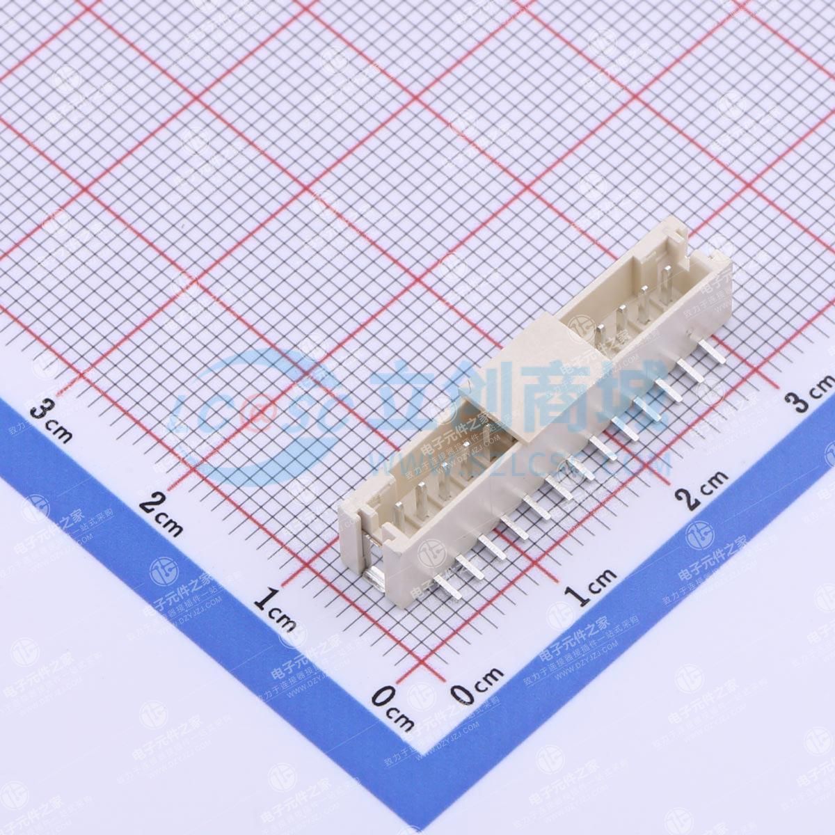1x13P 间距:2mm 立贴 系列:PH
