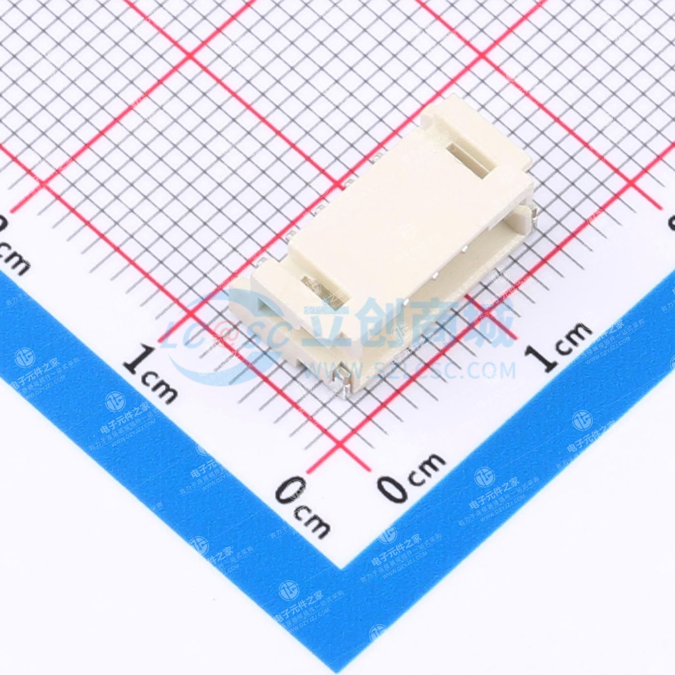 1x5P 间距:2mm 卧贴 系列:PH