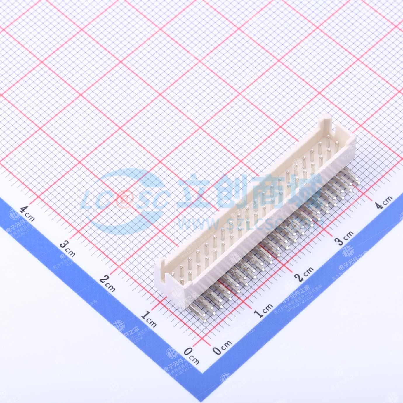 2x20P 间距:2mm 弯插