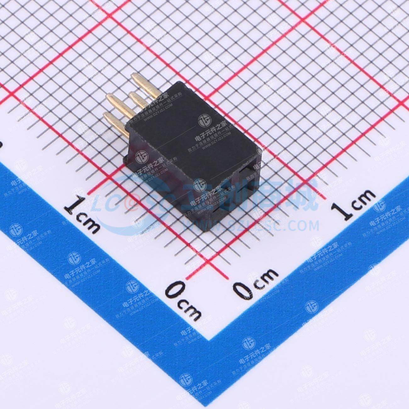 间距:2.54mm 2x2P 直插