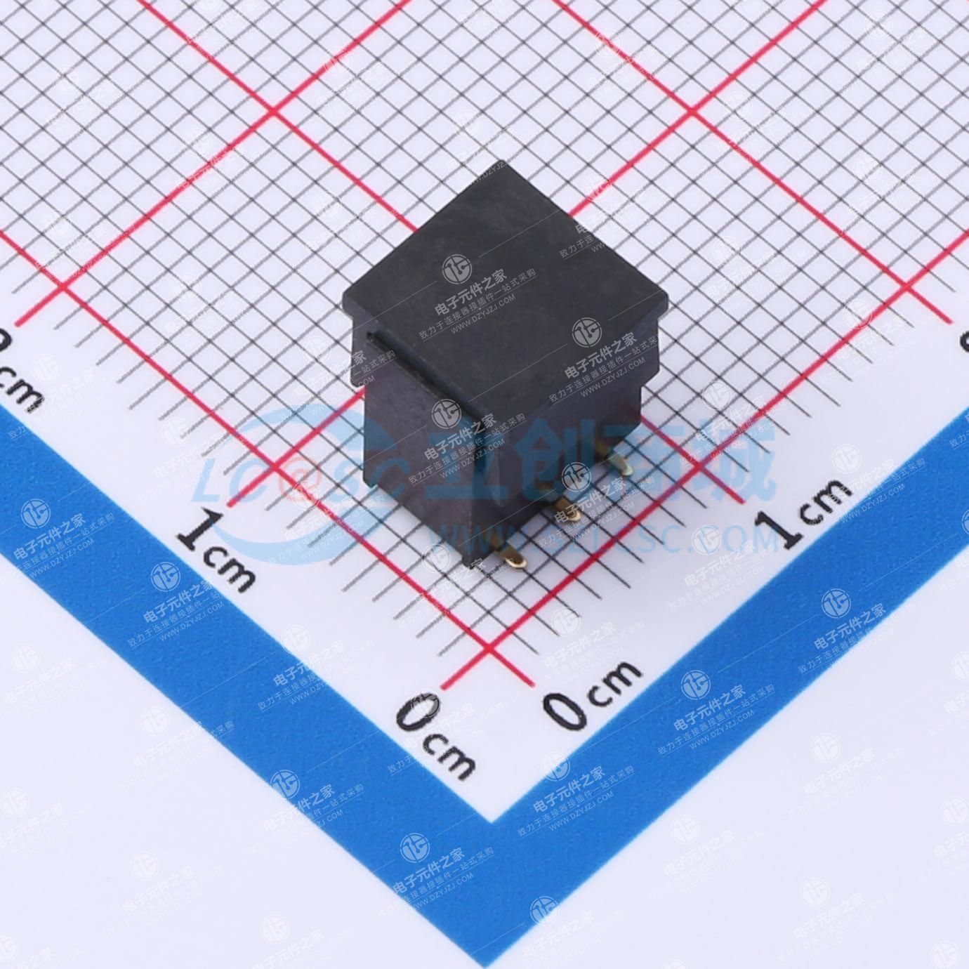 2x3P 间距:2.54mm 立贴