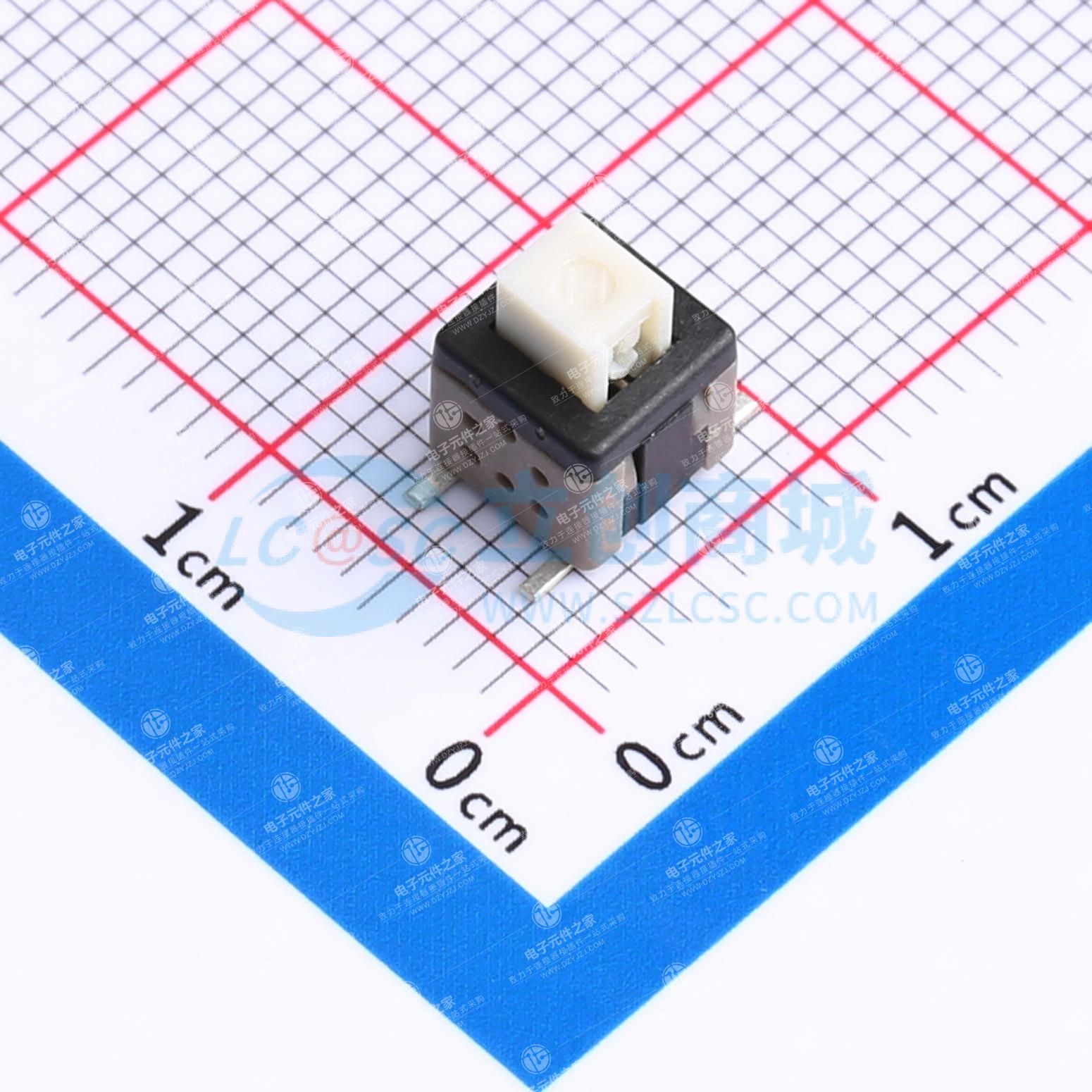 立贴平头自锁,脚距8.0mm,行程1.0mm,按动力180gf