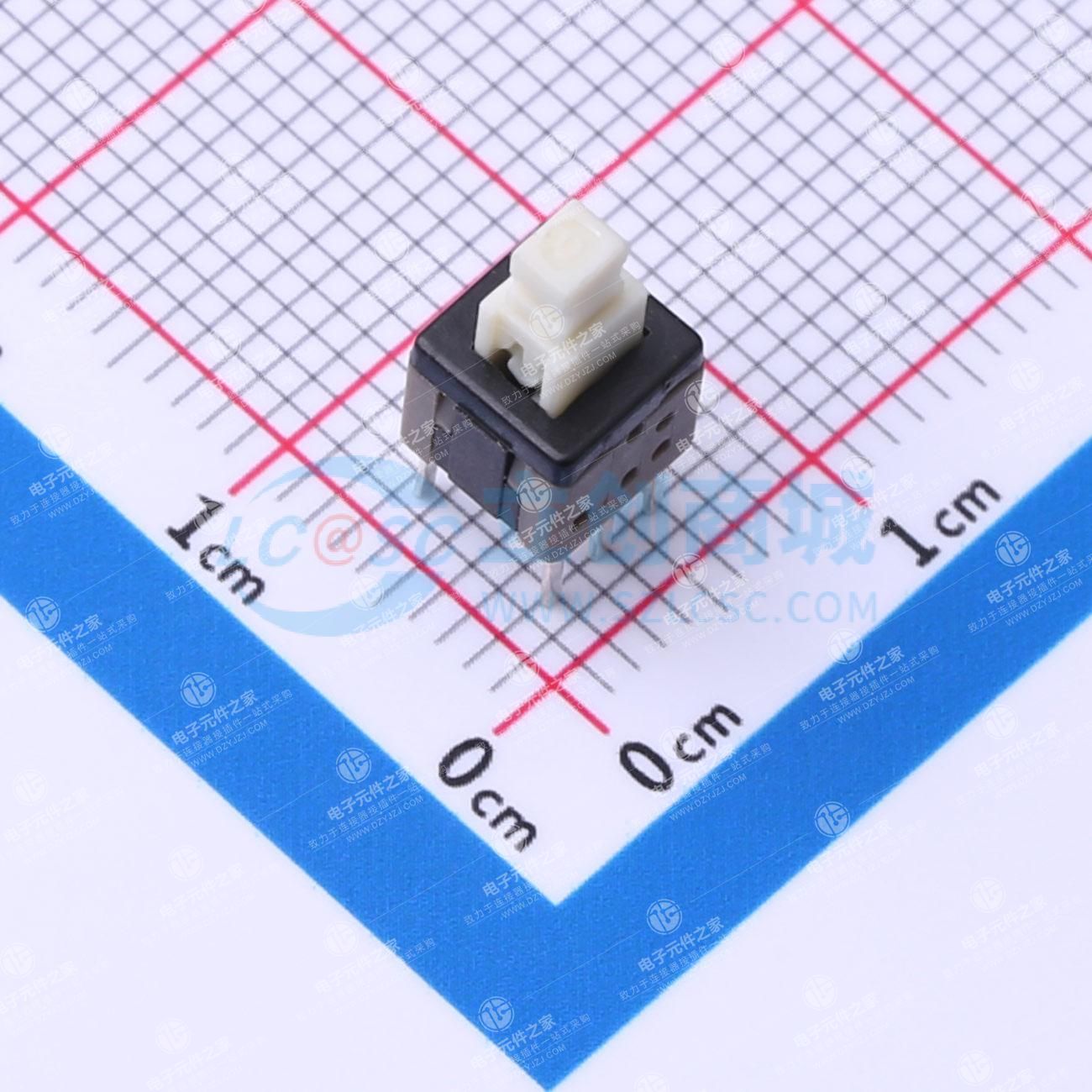 5.8×5.8六脚插板按键开关 无锁 160gf 3万寿命