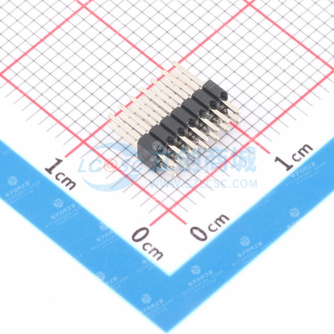 2x7P 间距:1.27mm 方针 直插
