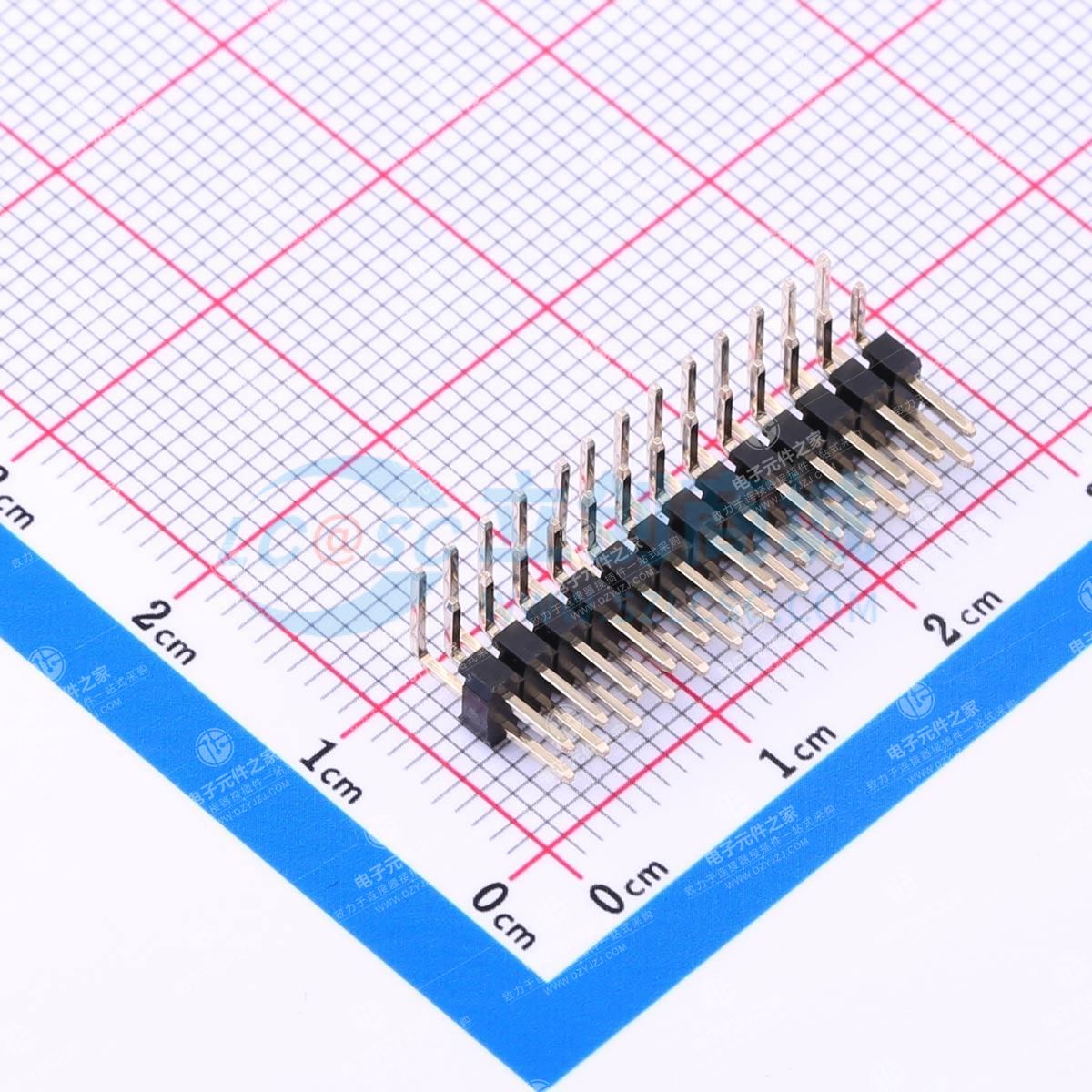 2x13P 间距:2.54mm 方针 弯插