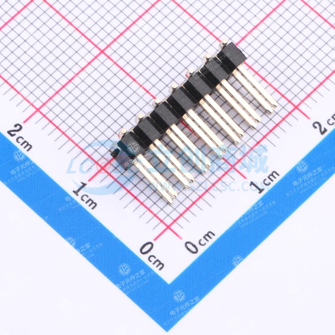2x7P 间距:2.54mm 方针 立贴