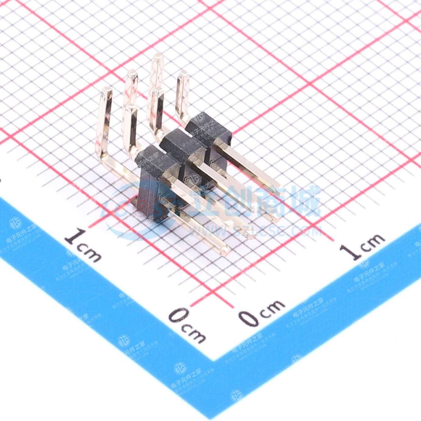 2x3P 间距:2.54mm 方针 弯插