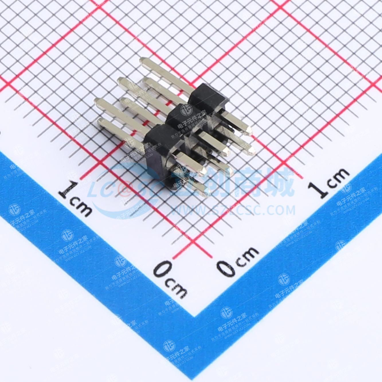 2x3P 间距:2.54mm 方针 直插